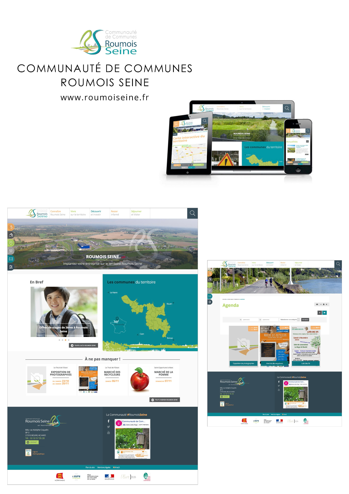 Site sur mesure de la Communauté de commune de Roumois Seine